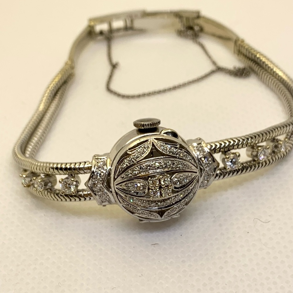 Gorgeous 18k gold diamond Bucherer watch bracelet